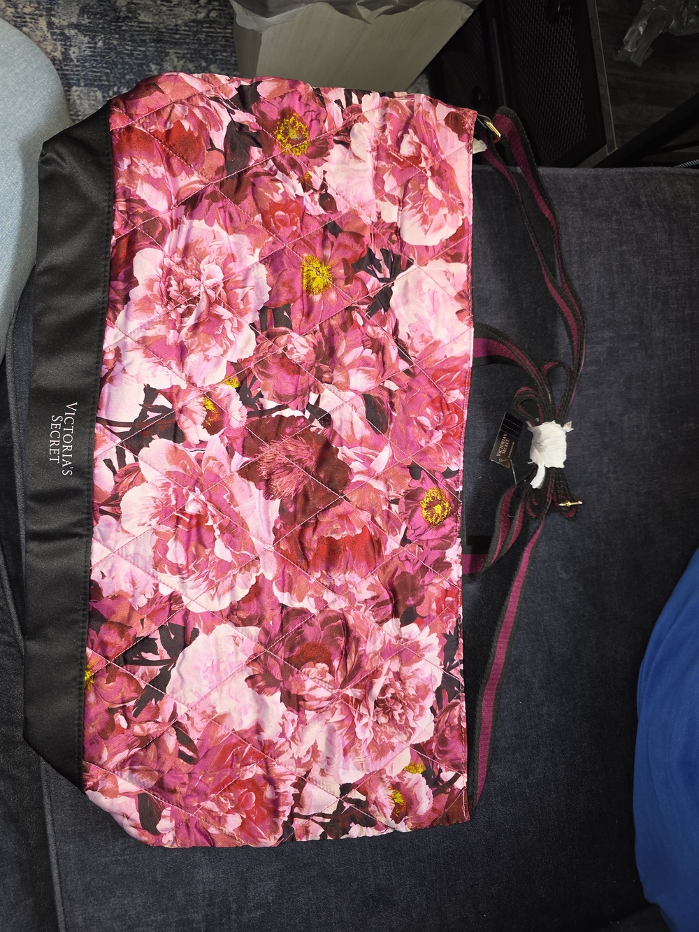 Victoria's Secret Pink Floral Quilted Tote